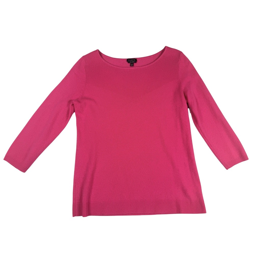 Talbots Cashmere Sweater Women S Barbie Pink Cozy Feminine Quiet‎ Luxury Preppy